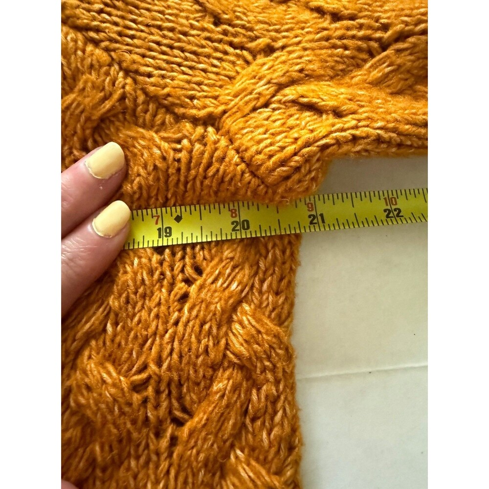 Lucky Brand XL Women’s Quinn Gold Sweater Cable Knit Crew Neck Long Sleeve - Picture 6 of 9